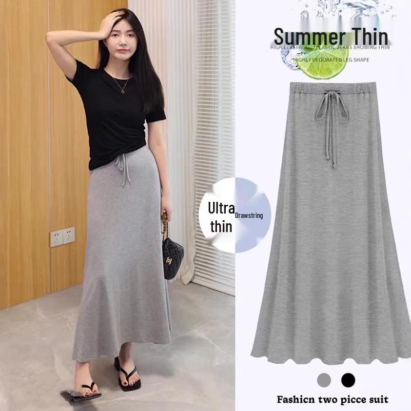 High-Waisted Maternity Modal Midi Skirt - A-Line, Pure Color, No-Support Hem M чорний
High-Waisted Maternity Modal Midi Skirt - A-Line, Pure Color, No-Support Hem M чорний