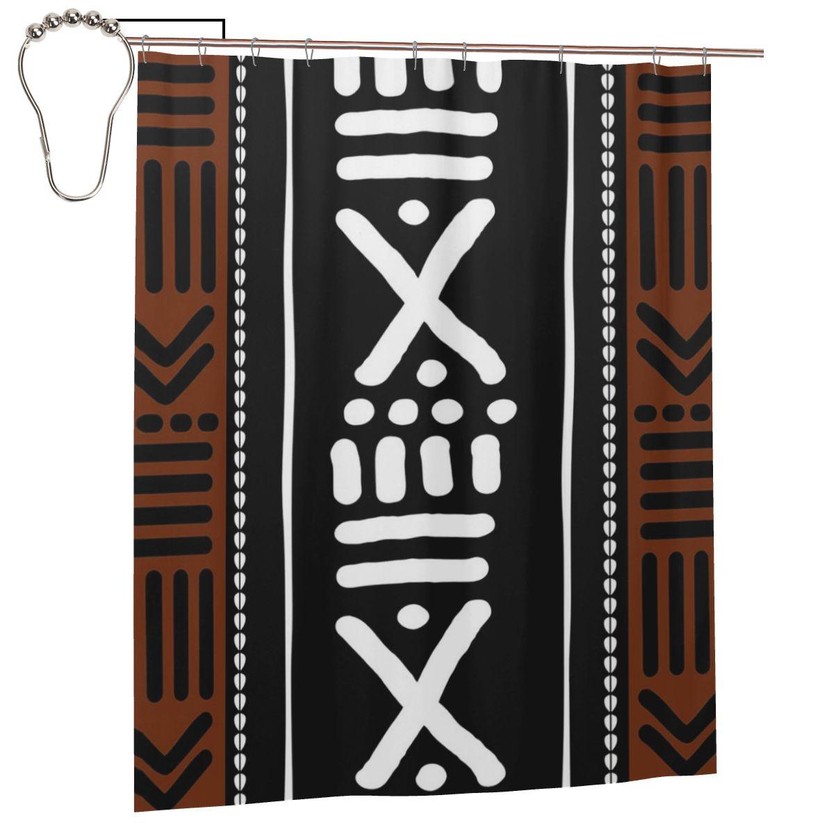 African Bogolan Shower Curtain Bathroom Polyester Waterproof Bath Curtains With Hooks W60H190(CM)-1 Pcs
African Bogolan Shower Curtain Bathroom Polyester Waterproof Bath Curtains With Hooks W60H190(CM)-1 Pcs