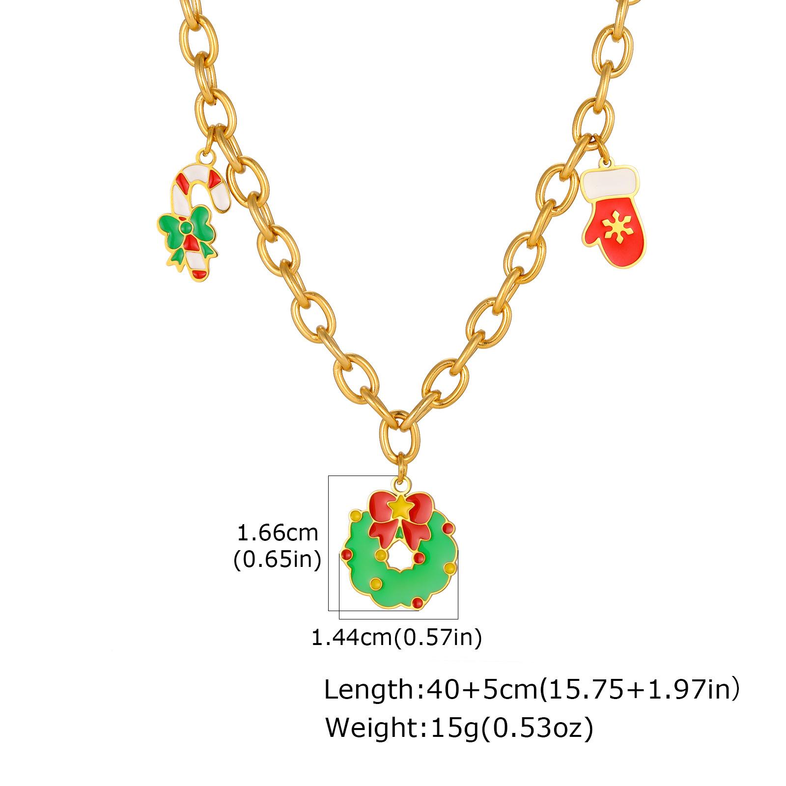Stainless Steel Christmas Necklace Christmas Tree Cane Gloves Pendant Holiday Fashion Ornament Female
Stainless Steel Christmas Necklace Christmas Tree Cane Gloves Pendant Holiday Fashion Ornament Female