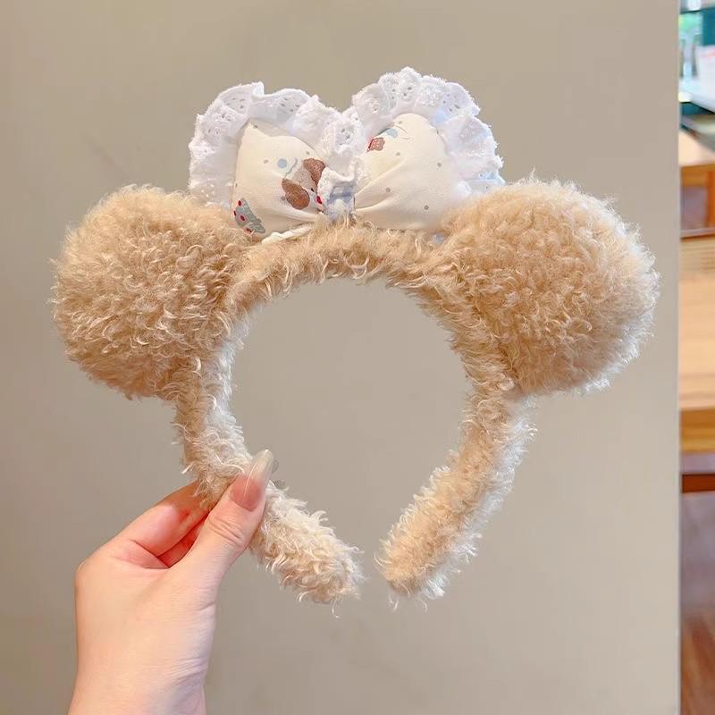 Plush Lace Bow Hairband with Cute Bear Ears for Women - Non-slip Headband Ideal for Face Washing хаки
Plush Lace Bow Hairband with Cute Bear Ears for Women - Non-slip Headband Ideal for Face Washing хаки