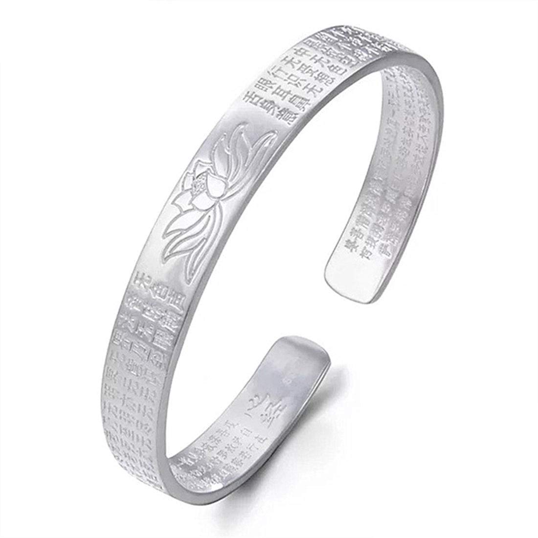 Bracelet for Men and Stainless Engraved Lotus Heart Amulet Free Size Gift Women, Silver, Steel, Flower, Sutra, Bangle, Bracelet, Thick, Bracelet,
Bracelet for Men and Stainless Engraved Lotus Heart Amulet Free Size Gift Women, Silver, Steel, Flower, Sutra, Bangle, Bracelet, Thick, Bracelet,