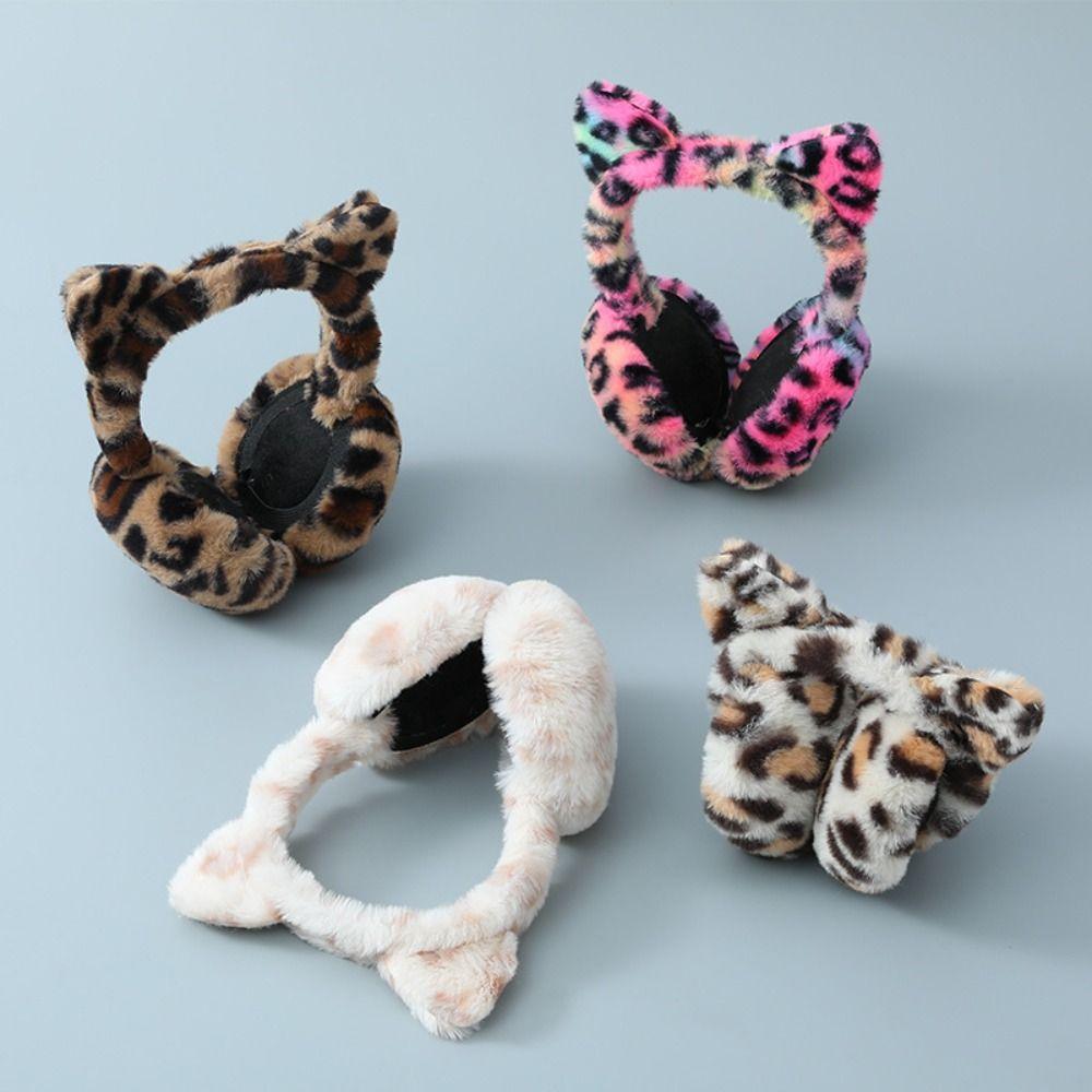 Print Leopard Earmuffs Cat Ears Thickened Ear Muffs Warmer Plush Ear Muffs Women/Men style A
Print Leopard Earmuffs Cat Ears Thickened Ear Muffs Warmer Plush Ear Muffs Women/Men style A