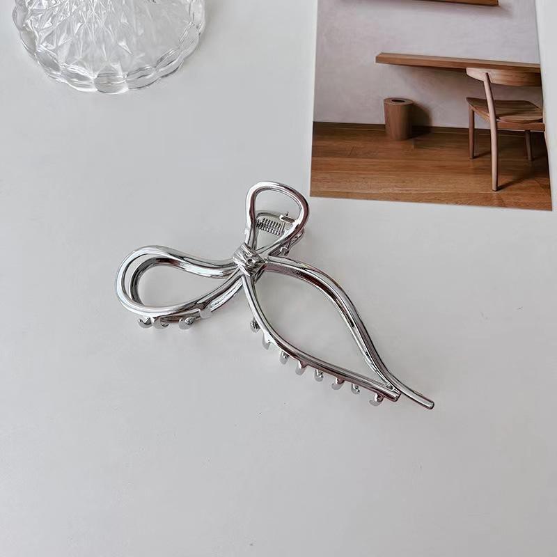 Корейская версия бант металлическая заколка-краб новая золотая большая заколка-акула женственность затылок заколка для волос головной убор