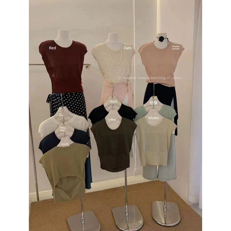 Thirteen Rows round Neck Pullover Sleeveless Knitting T-shirt Female Summer New Sneaky Design Hollow Backless Slim-Fit Crop-Top Big Red One size
Thirteen Rows round Neck Pullover Sleeveless Knitting T-shirt Female Summer New Sneaky Design Hollow Backless Slim-Fit Crop-Top Big Red One size
