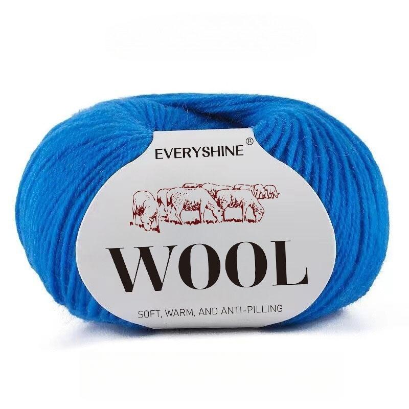 6 упаковок пряжи из смеси шерсти (50г/шт., 120м) Мягкая и теплая разноцветная пряжа для вязания спицами и крючком для свитеров, средней толщины, спицы/крючки 2,0-3,0 мм