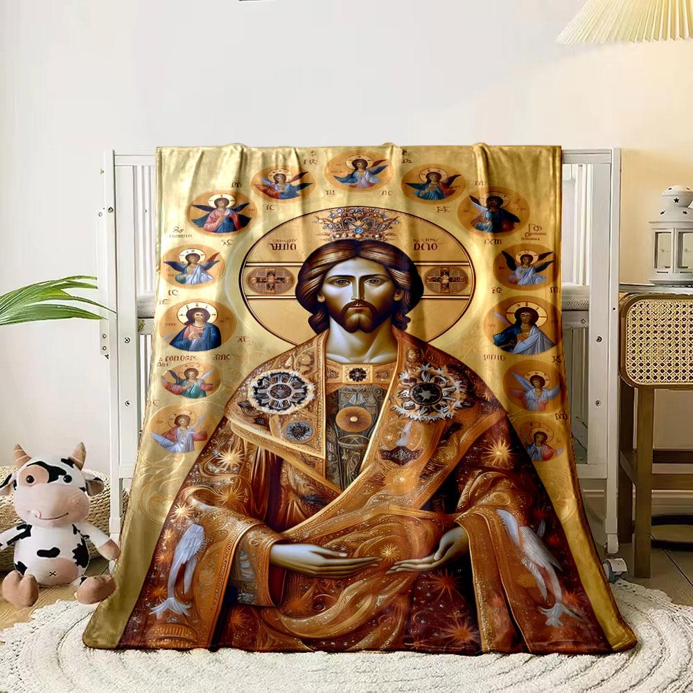 Gold intricate robes adorned with celestial and angelic motifs. for all seasons blanket lunch break throw gift 80cm x 120cm
Gold intricate robes adorned with celestial and angelic motifs. for all seasons blanket lunch break throw gift 80cm x 120cm