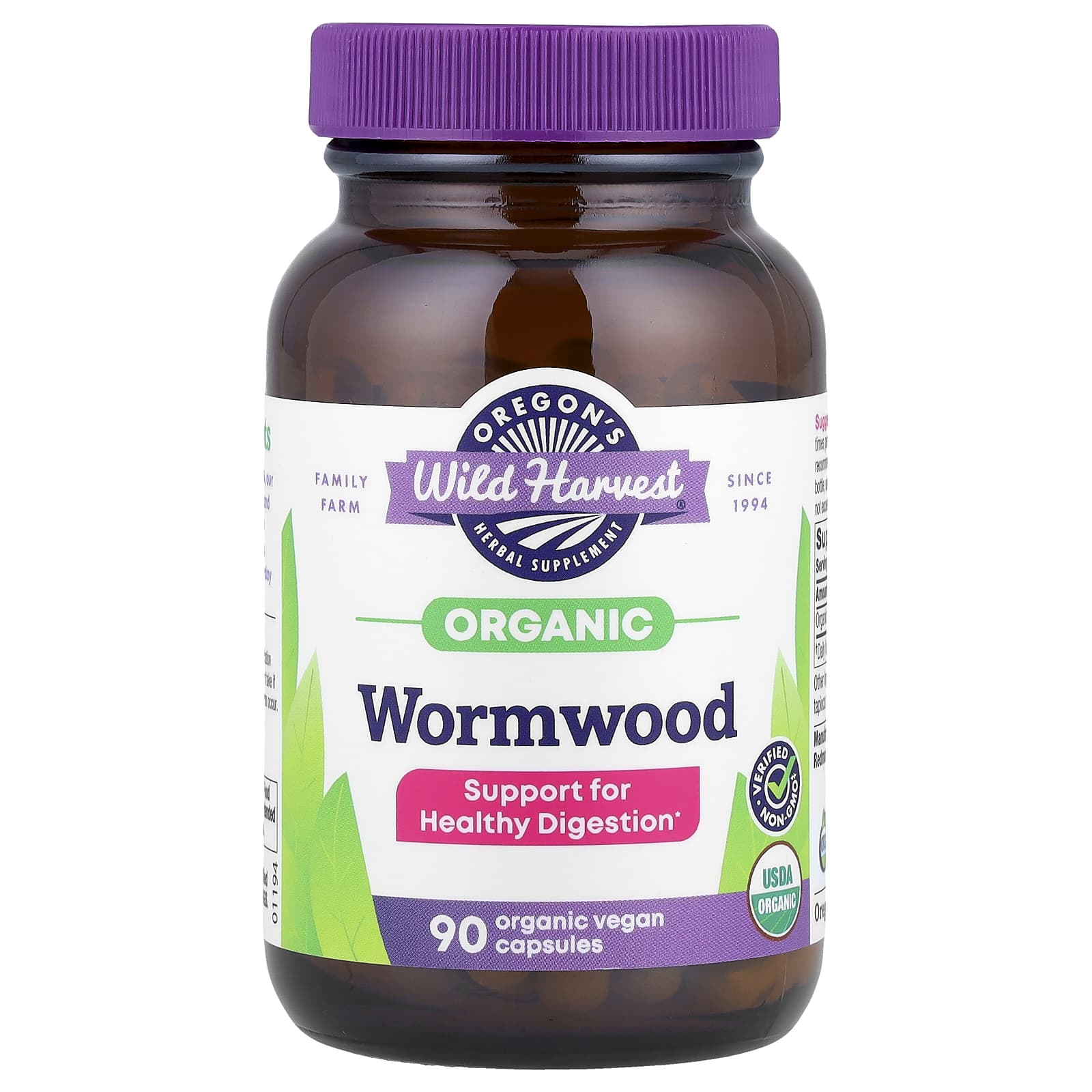 Oregon S Wild Harvest, Organic Wormwood, Organic Veggie Caps, 90 Count (260Mg/Capsule)
Oregon S Wild Harvest, Organic Wormwood, Organic Veggie Caps, 90 Count (260Mg/Capsule)