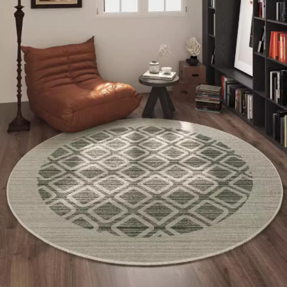 Blanket Simple And Beautiful Round Carpet Computer Chair Coffee Table Mat Dirt Resistant Non-slip Ring Velvet Carpet 1000MMX1000MM
Blanket Simple And Beautiful Round Carpet Computer Chair Coffee Table Mat Dirt Resistant Non-slip Ring Velvet Carpet 1000MMX1000MM