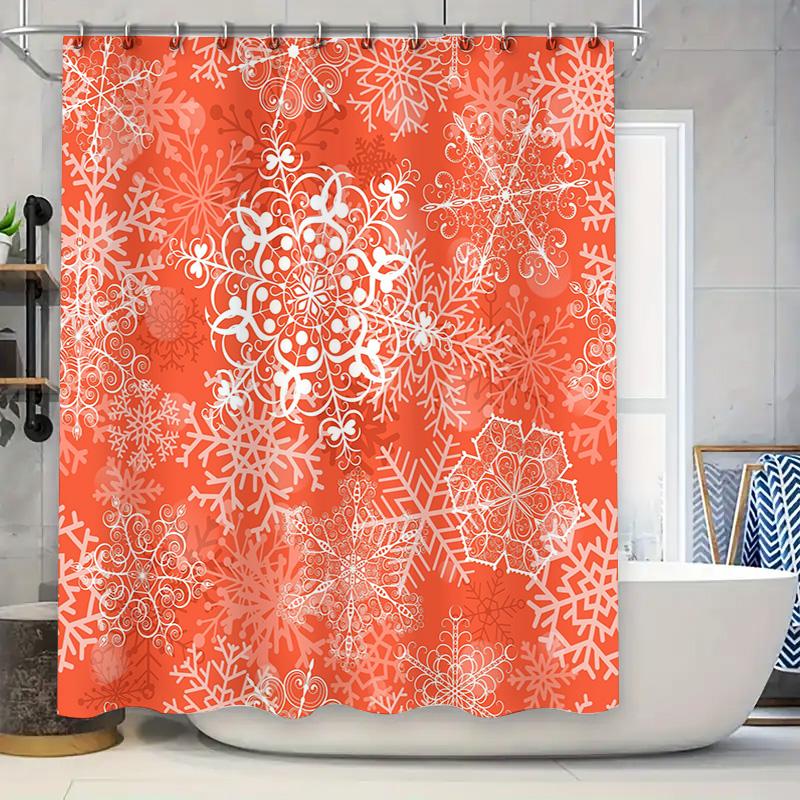 Snowflake Shower Curtain Orange White Floral Bath Decorative Water Resistant Waterproof 3D Printed Modern Design Home Bathroom S W60H190(CM)-1 Pcs
Snowflake Shower Curtain Orange White Floral Bath Decorative Water Resistant Waterproof 3D Printed Modern Design Home Bathroom S W60H190(CM)-1 Pcs