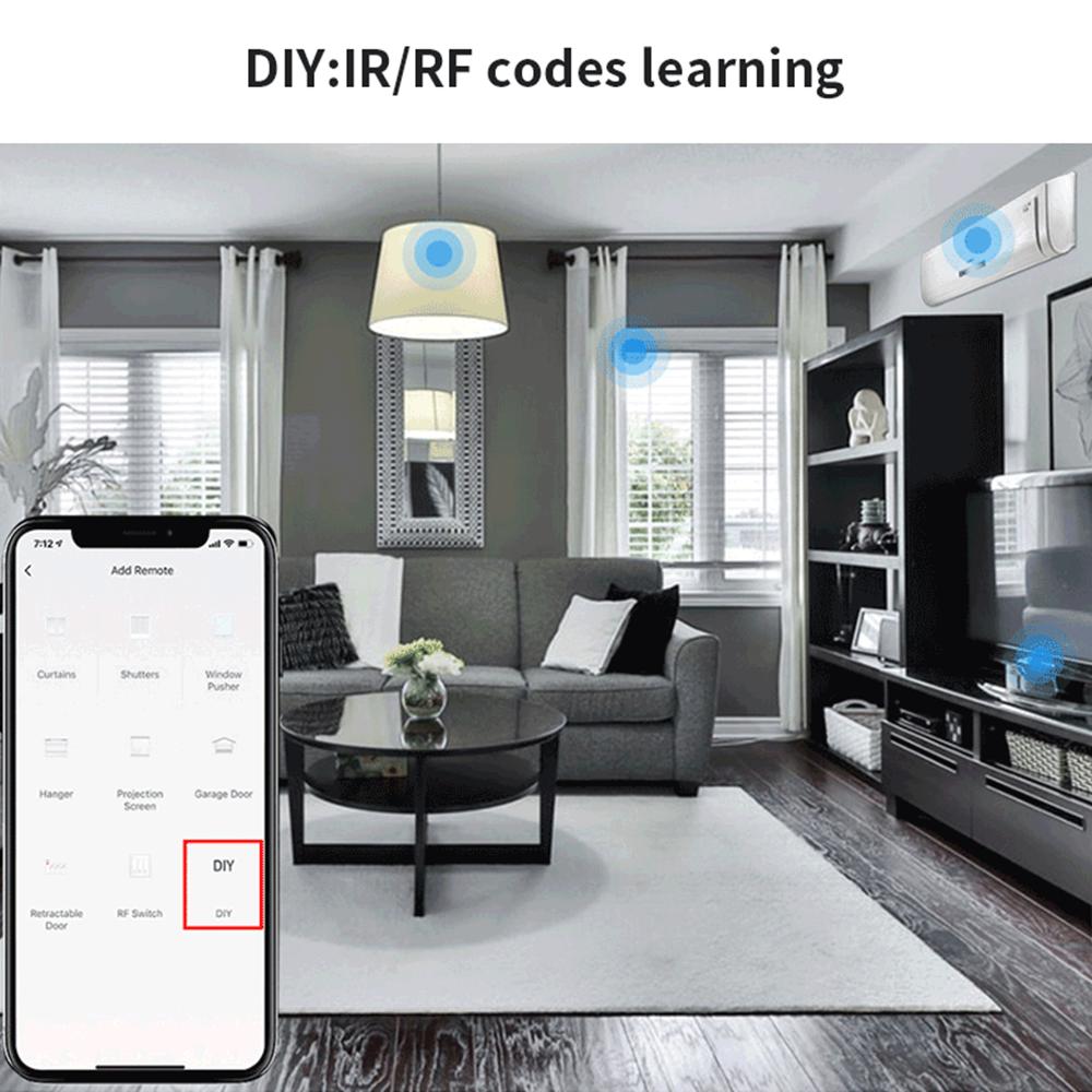 Tuya Smart RF ИК-пульт дистанционного управления Wi-Fi USB Питание Умный дом для кондиционера ТВ LG TV Поддержка Alexa, Google
Tuya Smart RF ИК-пульт дистанционного управления Wi-Fi USB Питание Умный дом для кондиционера ТВ LG TV Поддержка Alexa, Google