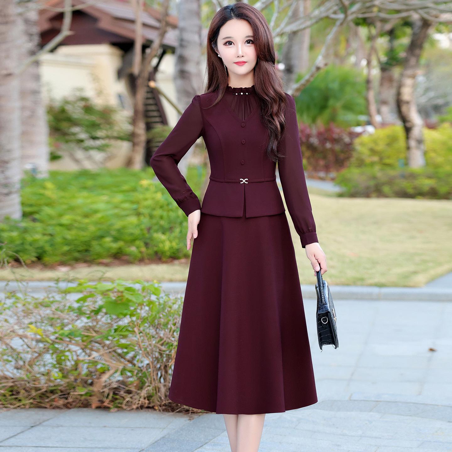 Stylish French-Inspired Spring Dress: 2026 Slim-Fit Two-Piece A-Line Knee-Length Skirt for Women Triple Extra Large вино красного
Stylish French-Inspired Spring Dress: 2026 Slim-Fit Two-Piece A-Line Knee-Length Skirt for Women Triple Extra Large вино красного