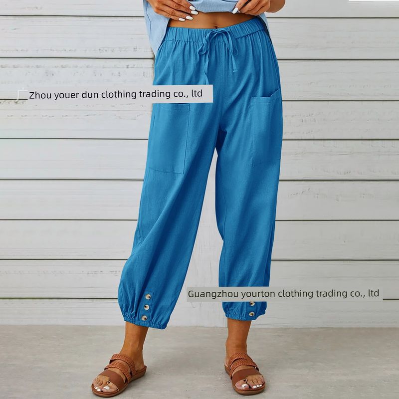 2025 New European and American Cross-Border Amazon Wish Loose High-Waisted Buttoned Cotton-Linen Cropped Wide-Leg Women s Pants Lake Blue 3XL
2025 New European and American Cross-Border Amazon Wish Loose High-Waisted Buttoned Cotton-Linen Cropped Wide-Leg Women s Pants Lake Blue 3XL