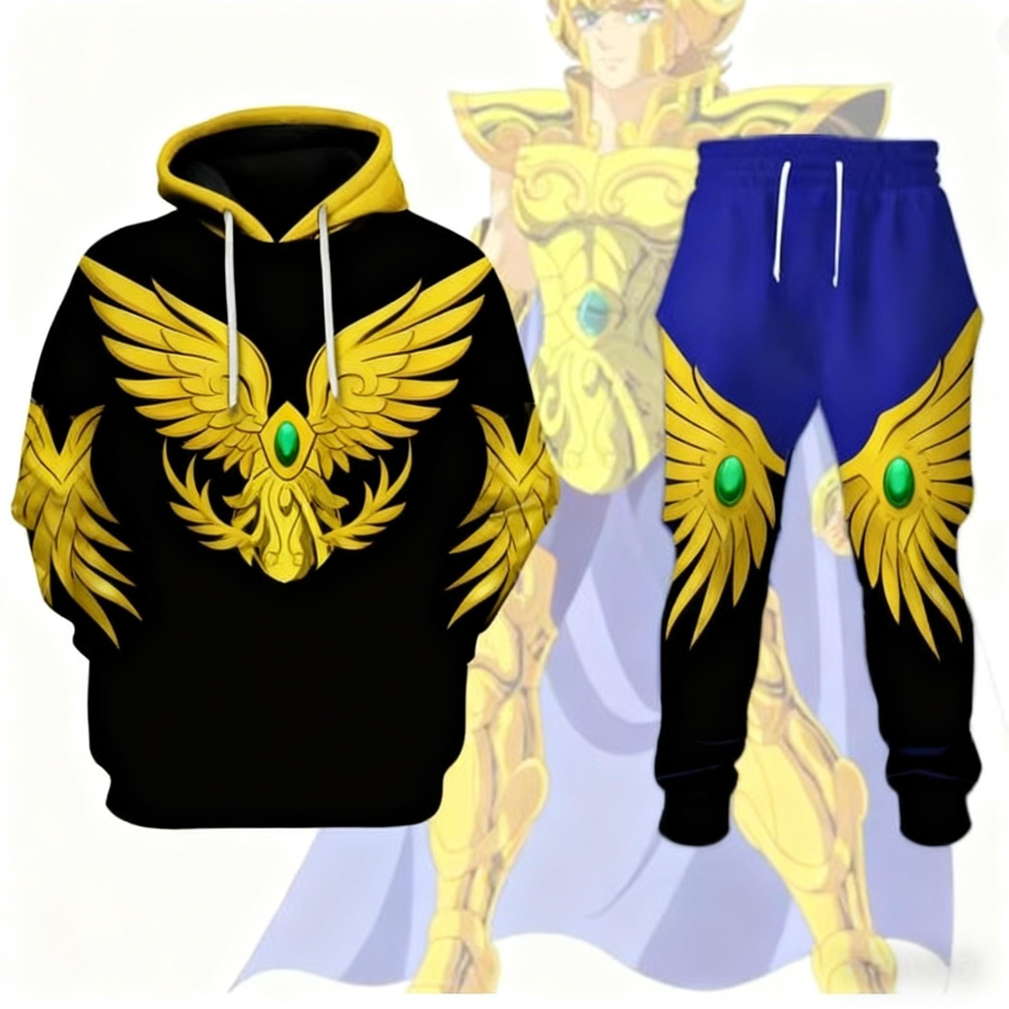 Popular Cosplay Anime Saint Seiya printed hoodies pants sets 3D Street Harajuku Tracksuit sets Men s Sports jogging Set S
Popular Cosplay Anime Saint Seiya printed hoodies pants sets 3D Street Harajuku Tracksuit sets Men s Sports jogging Set S