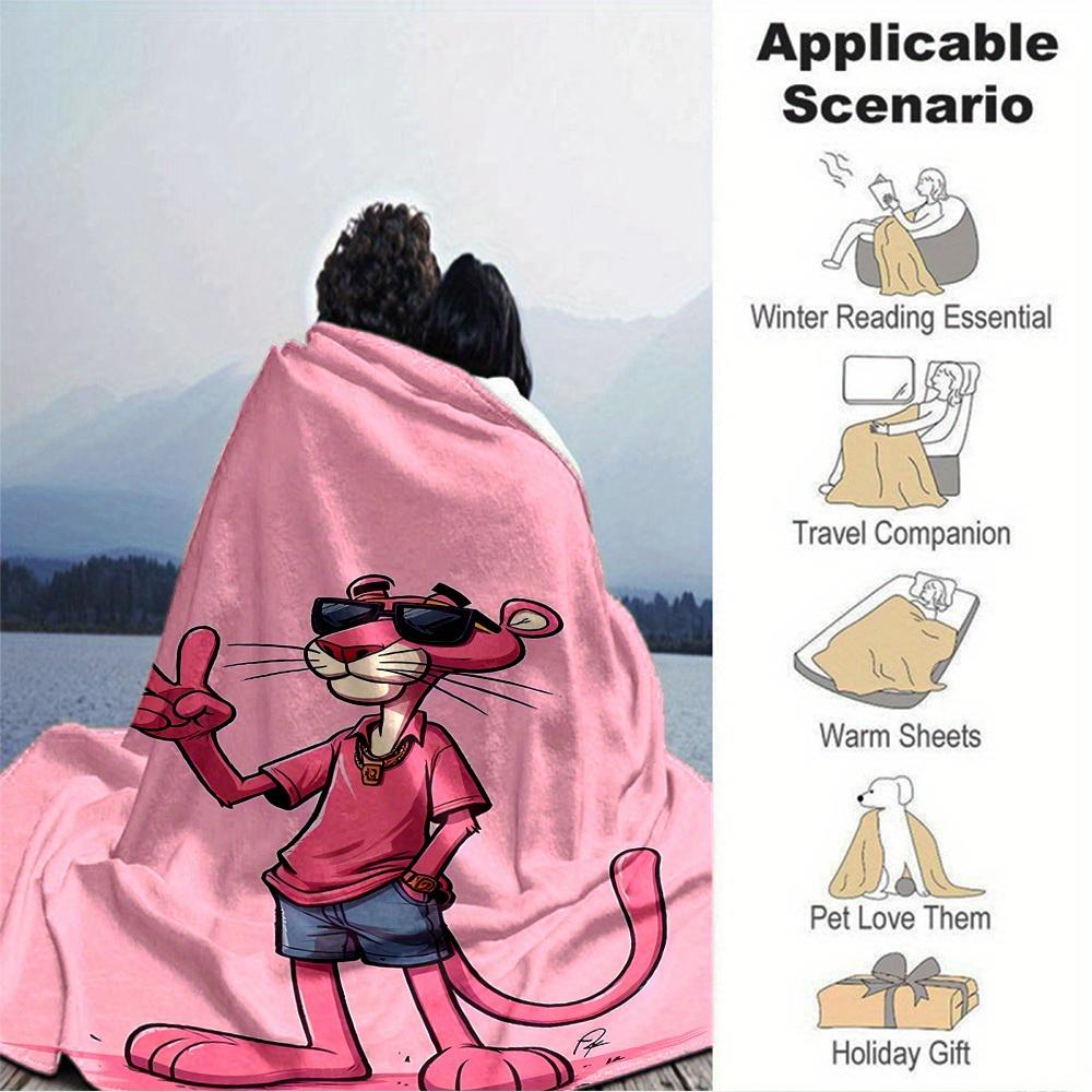 1pc Flannel Blanket, Pink,Panther,Cool Pattern Printed Blanket, Sofa Bed Sofa Car Office Camping Travel Warm And Comfortable Soft Blanket, F 150x180cm
1pc Flannel Blanket, Pink,Panther,Cool Pattern Printed Blanket, Sofa Bed Sofa Car Office Camping Travel Warm And Comfortable Soft Blanket, F 150x180cm