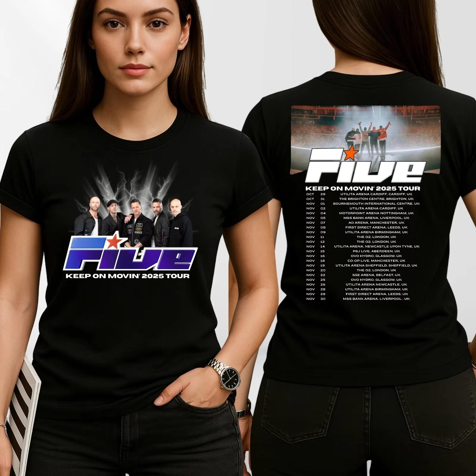 New Five Band Concert TShirt Keep on Moving Tour Retro Pop Gift TopIs for Both Unisex and Women Top Y2k 2026 L
New Five Band Concert TShirt Keep on Moving Tour Retro Pop Gift TopIs for Both Unisex and Women Top Y2k 2026 L