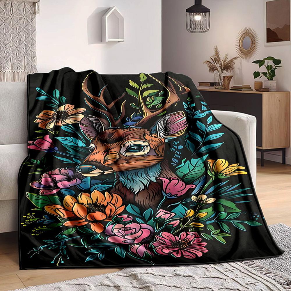 1PC Deer Floral Print Print Blanket, Soft Throw Blanket - Warm & Cozy for Couch, Bed, Office, and Travel yy250912228 75x90cm
1PC Deer Floral Print Print Blanket, Soft Throw Blanket - Warm & Cozy for Couch, Bed, Office, and Travel yy250912228 75x90cm