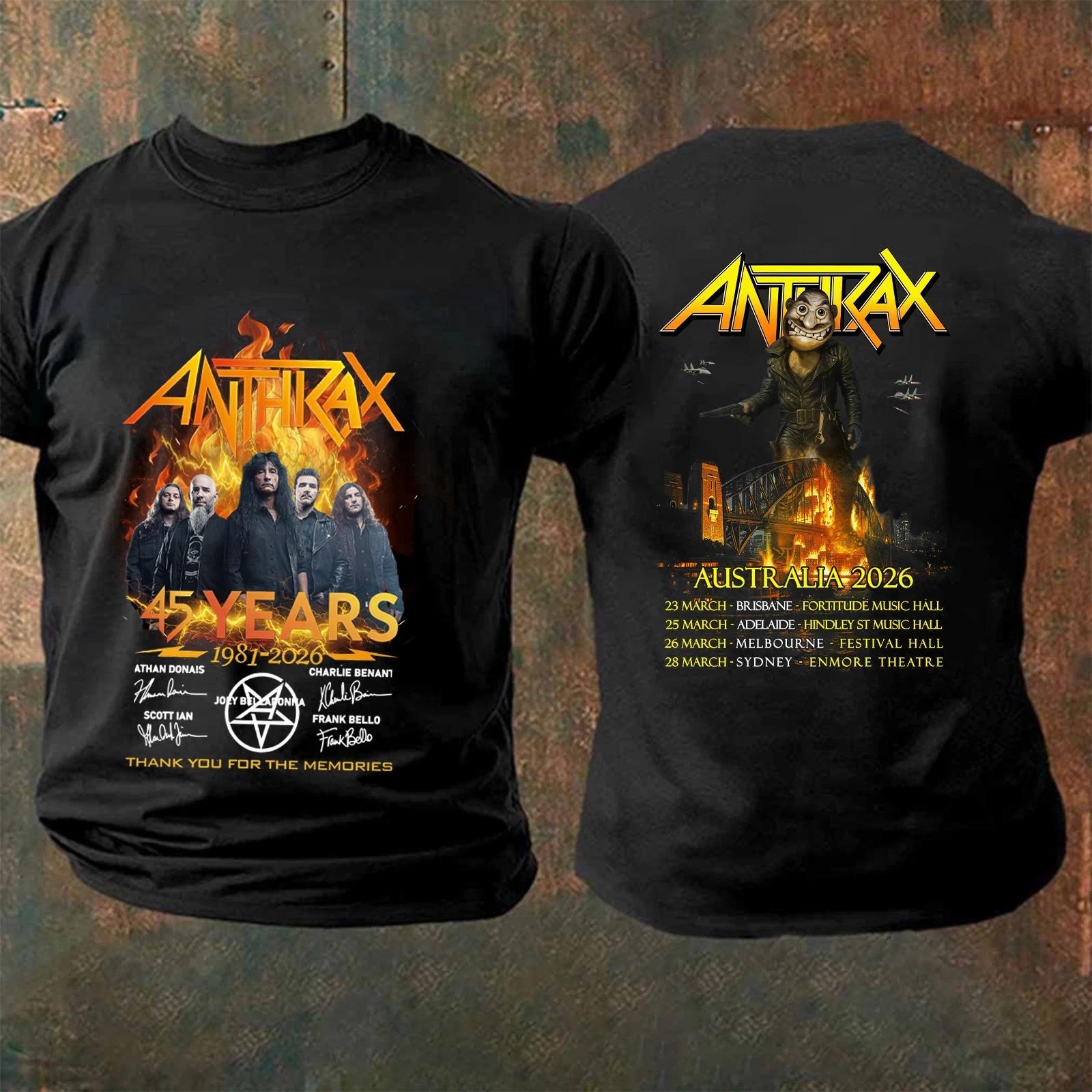 Anthrax Band Tour Australia 2026 TT-Shirt,45th Anniversary 1981-2026 T-T-Shirt L
Anthrax Band Tour Australia 2026 TT-Shirt,45th Anniversary 1981-2026 T-T-Shirt L