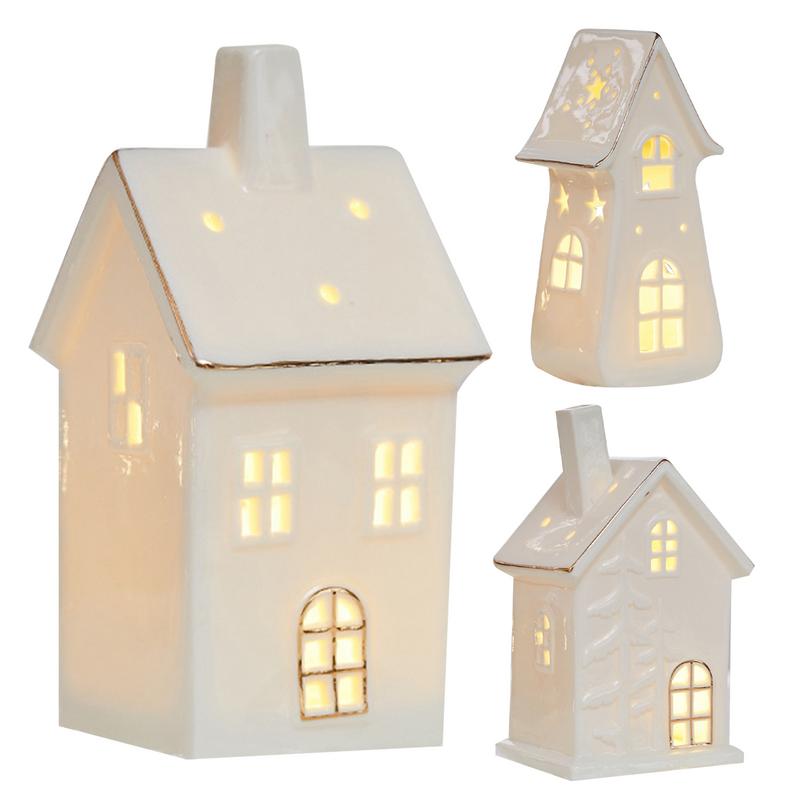 Ceramic Christmas Village House Ornament LED Lighted Christmas Tree Cottage Desktop Home Ornaments Christmas Lamp Room Decor
Ceramic Christmas Village House Ornament LED Lighted Christmas Tree Cottage Desktop Home Ornaments Christmas Lamp Room Decor