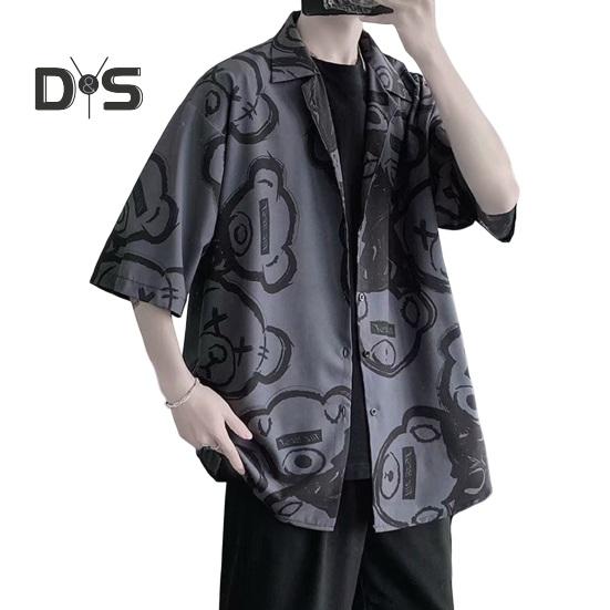 Летняя мужская рубашка из шелка Ice Silk с короткими рукавами, свободная, с принтом, средней длины, на пуговицах, корейский стиль, кардиган для отдыха на пляже M чёрный
Летняя мужская рубашка из шелка Ice Silk с короткими рукавами, свободная, с принтом, средней длины, на пуговицах, корейский стиль, кардиган для отдыха на пляже M чёрный