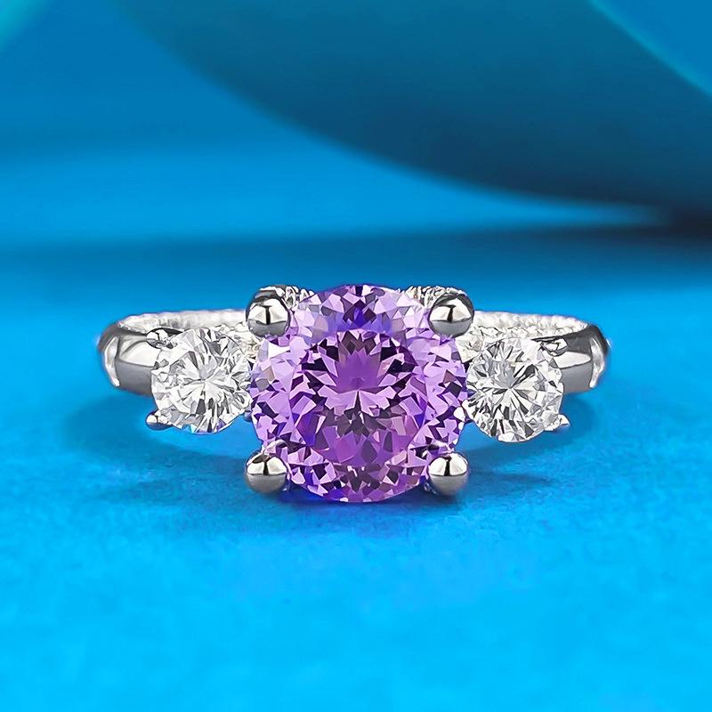 Xiancan S925 Silver Gold Samurai Purple Firework-Cut Zircon Jewelry - Versatile European & American Fashion Style Size 5
Xiancan S925 Silver Gold Samurai Purple Firework-Cut Zircon Jewelry - Versatile European & American Fashion Style Size 5