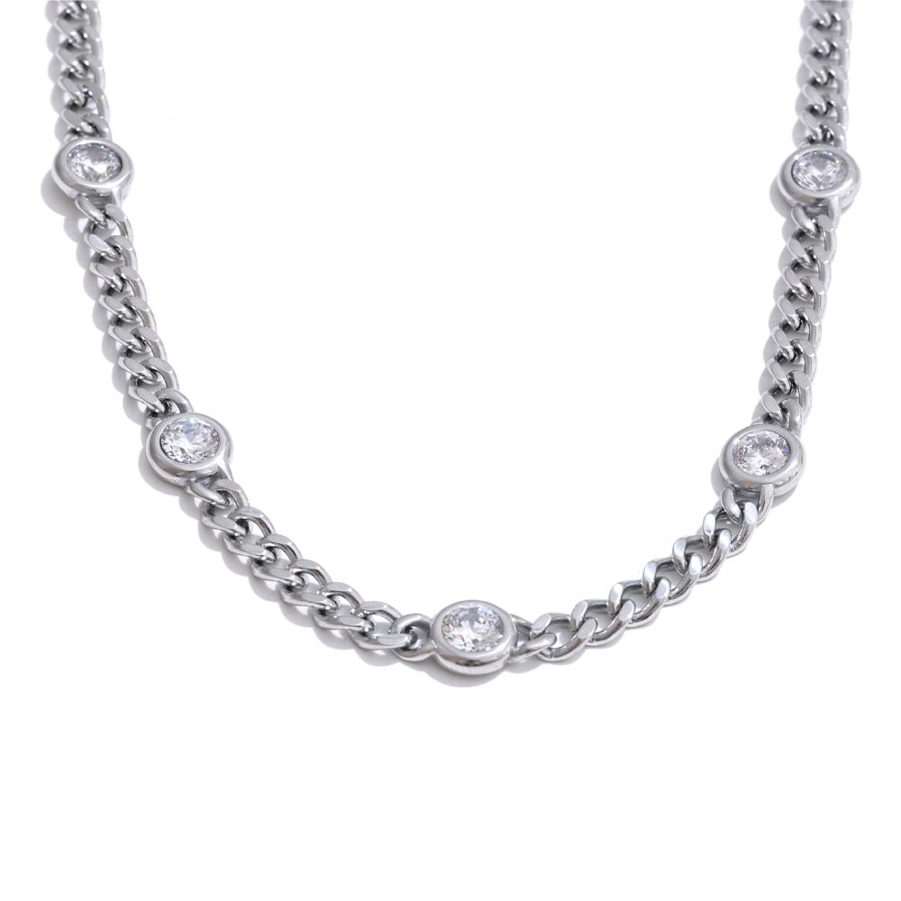 Yhpup High Quality Shiny Cubic Zirconia Chain Necklace for Women 316L Stainless Steel Polished Charm Fashion Jewelry Recommend
Yhpup High Quality Shiny Cubic Zirconia Chain Necklace for Women 316L Stainless Steel Polished Charm Fashion Jewelry Recommend