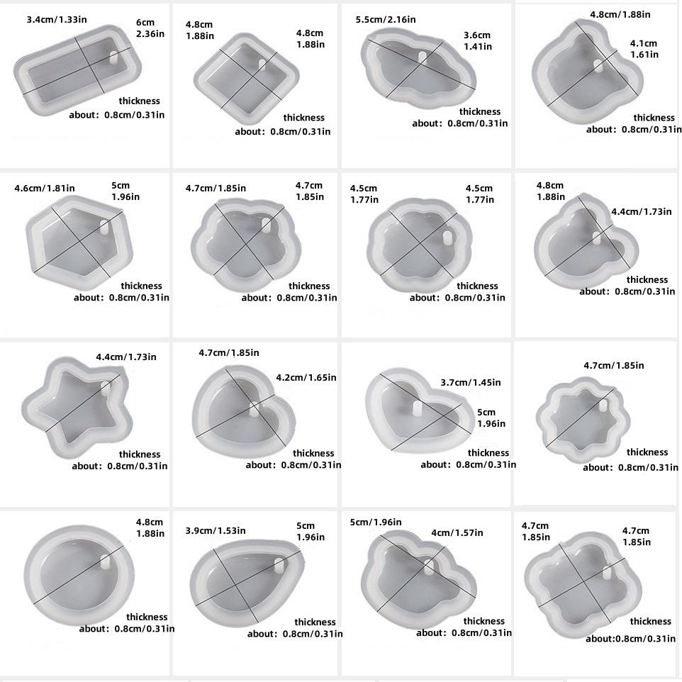 Набор из 16 силиконовых форм для изготовления украшений с отверстиями, DIY, форма для УФ-эпоксидной смолы в виде сердца, форма для изготовления ожерелий, брелоков, подвесок, серег
Набор из 16 силиконовых форм для изготовления украшений с отверстиями, DIY, форма для УФ-эпоксидной смолы в виде сердца, форма для изготовления ожерелий, брелоков, подвесок, серег