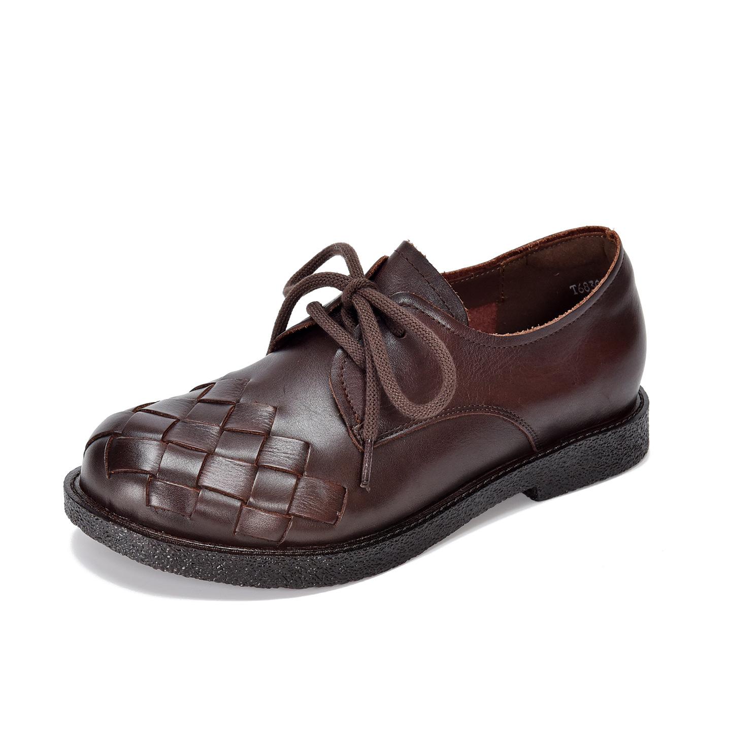 Johnature Vintage Genuine Leather Woven Low Heel Shoes Versatile Round Toe Lace Up Women s Shoes 35 кофейный
Johnature Vintage Genuine Leather Woven Low Heel Shoes Versatile Round Toe Lace Up Women s Shoes 35 кофейный