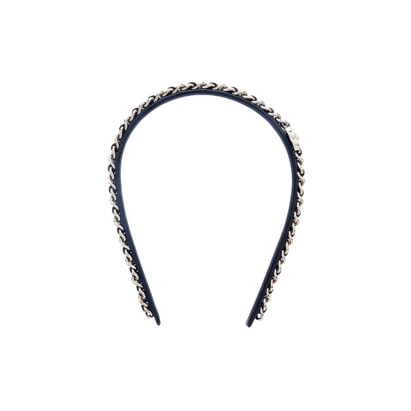 CHANEL double C logo chain lambskin headband women s black чорний
CHANEL double C logo chain lambskin headband women s black чорний
