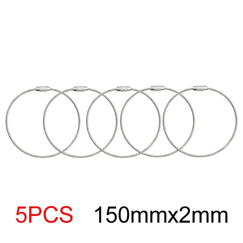 5PCS Wire Rope Key Chain 150MMx2MM Screw Locking Durable Stainless Steel KeyCircle Gadget Outdoor Tools DIY Camp Luggage Tag ZYF
5PCS Wire Rope Key Chain 150MMx2MM Screw Locking Durable Stainless Steel KeyCircle Gadget Outdoor Tools DIY Camp Luggage Tag ZYF