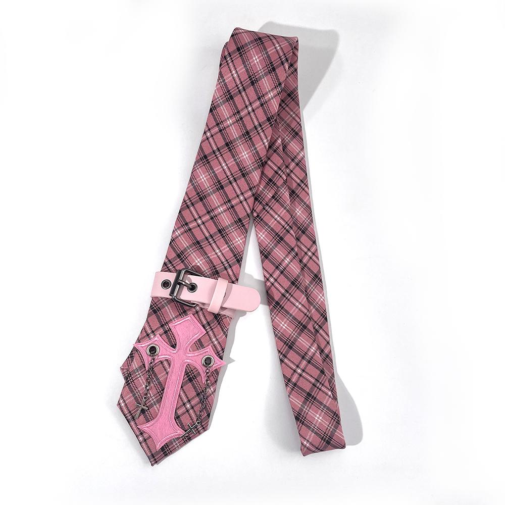 Tie Plaid Cross Pink Punk Personality Women s Necktie Student Versatile Ties for Men Personalized Dressing Necktie рожевий
Tie Plaid Cross Pink Punk Personality Women s Necktie Student Versatile Ties for Men Personalized Dressing Necktie рожевий