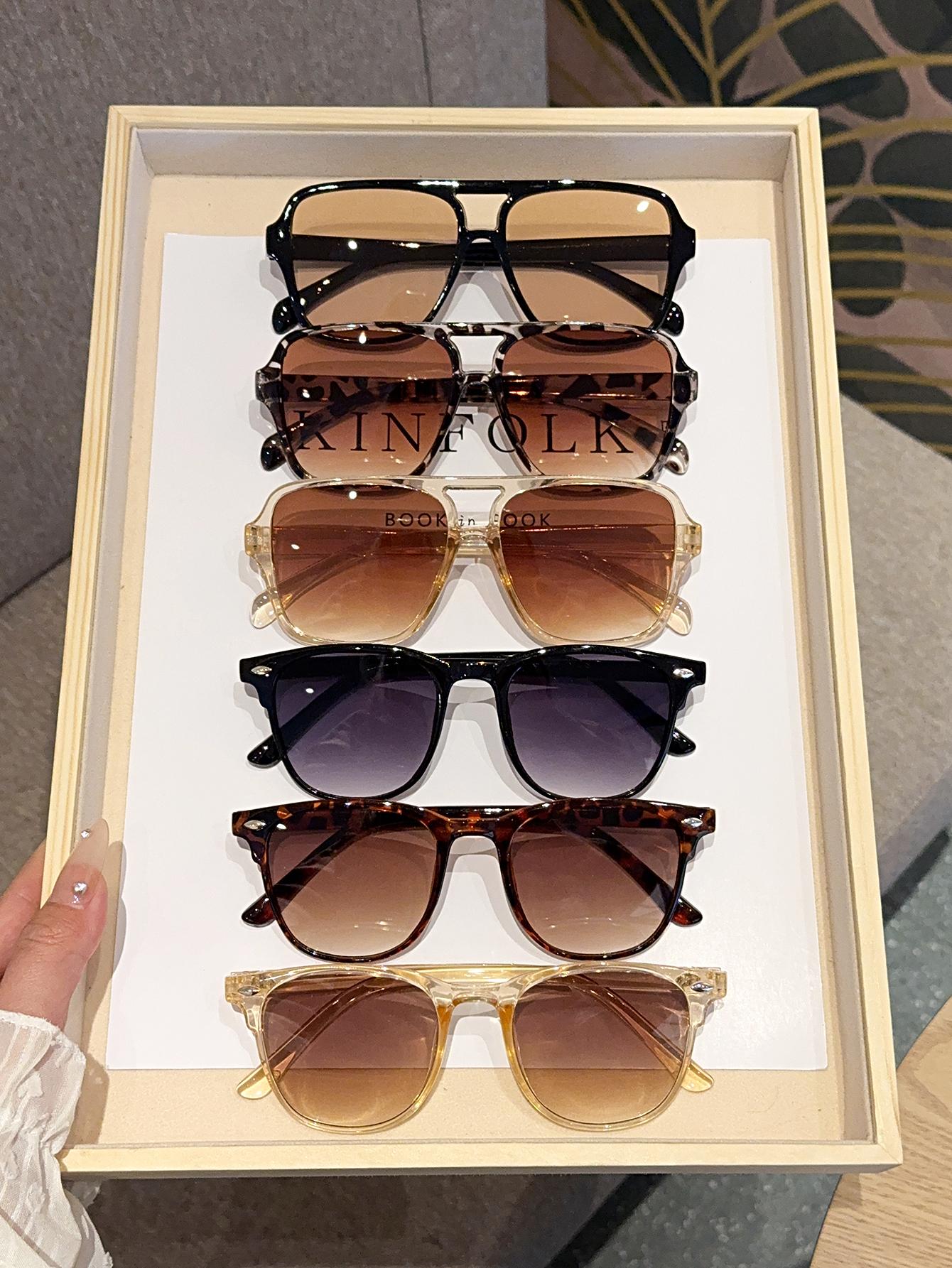 6Pcs Fashionable Square Frame Glasses Set Suitable for Any Face Shape Fashionable and Easiest for Match Daily Commuting
6Pcs Fashionable Square Frame Glasses Set Suitable for Any Face Shape Fashionable and Easiest for Match Daily Commuting
