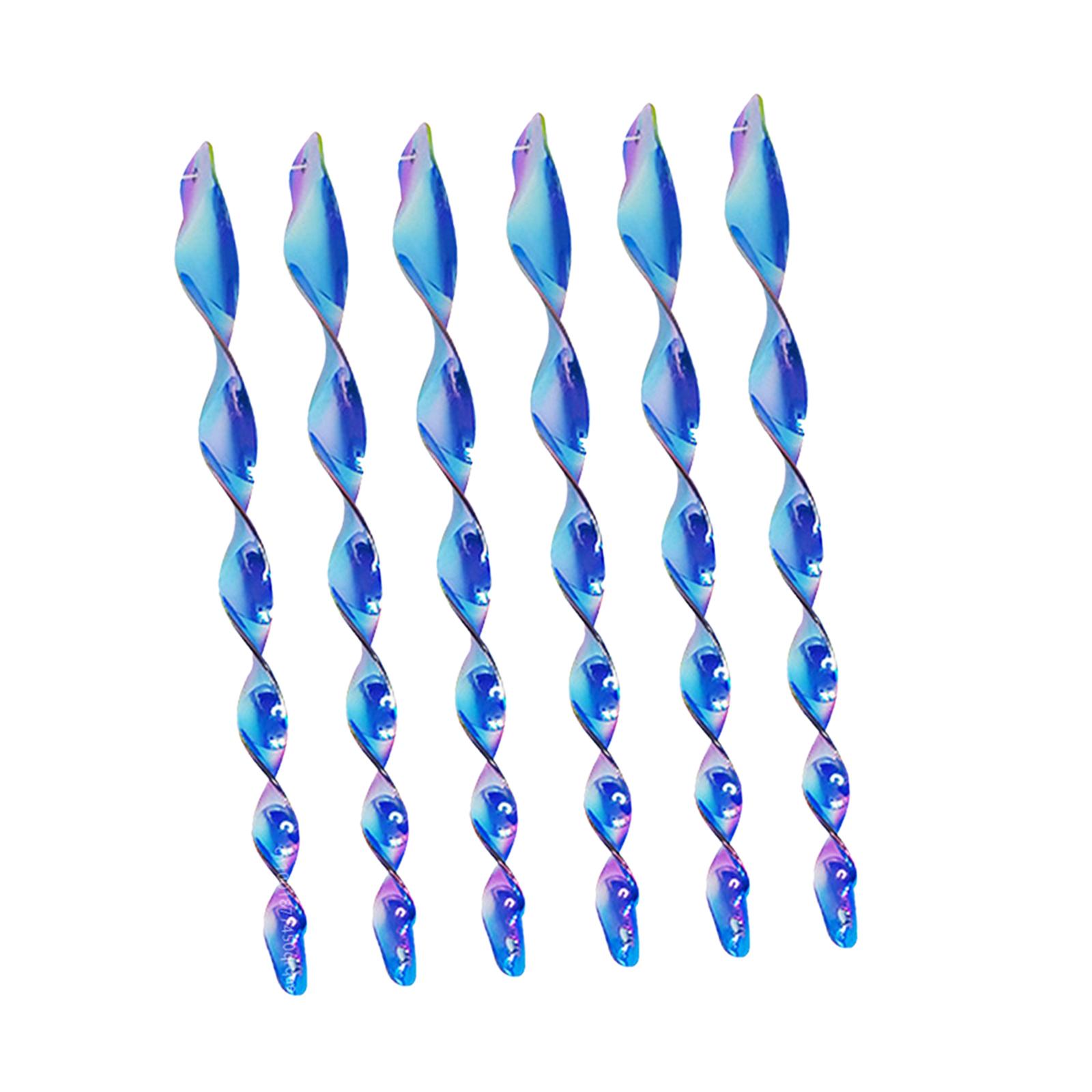6Pcs 12inch Bird Repellent Reflective Spiral Scare Rods Bird Control Device Decoration Reusable to Keep Birds Away from House синій
6Pcs 12inch Bird Repellent Reflective Spiral Scare Rods Bird Control Device Decoration Reusable to Keep Birds Away from House синій