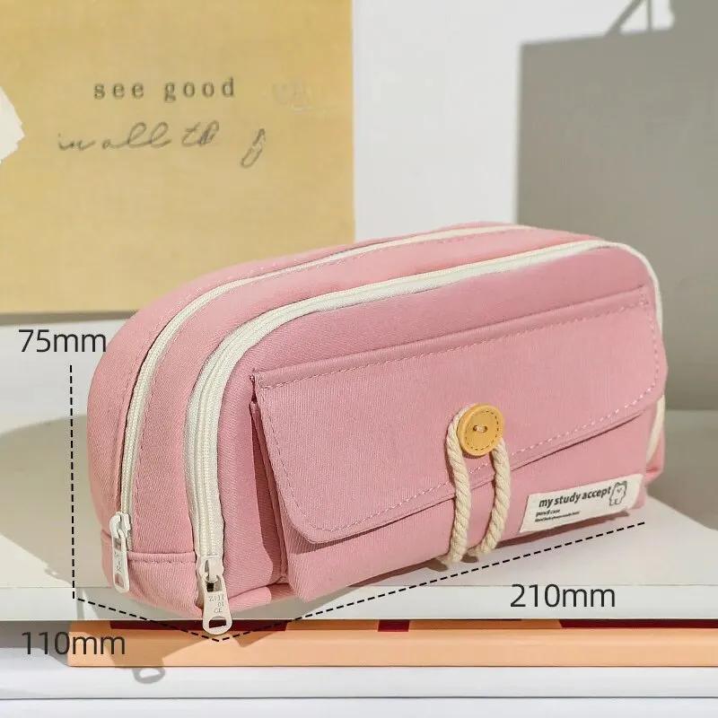 Cute Canvas Pencil Case Opening for Student Supplies Cosmetics Travel Handbag рожевий
Cute Canvas Pencil Case Opening for Student Supplies Cosmetics Travel Handbag рожевий