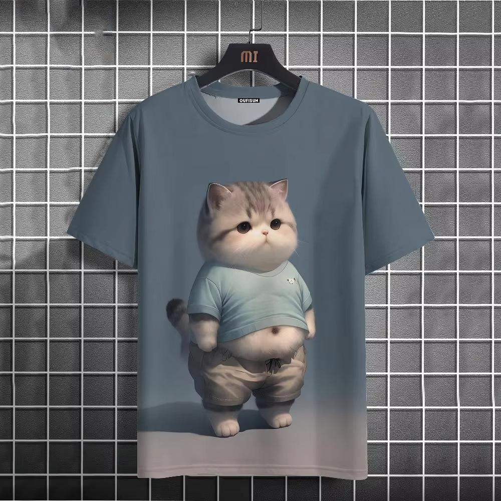 Летний топ с круглым вырезом и 3D-принтом милого кота, модная повседневная мужская футболка с коротким рукавом S
Летний топ с круглым вырезом и 3D-принтом милого кота, модная повседневная мужская футболка с коротким рукавом S