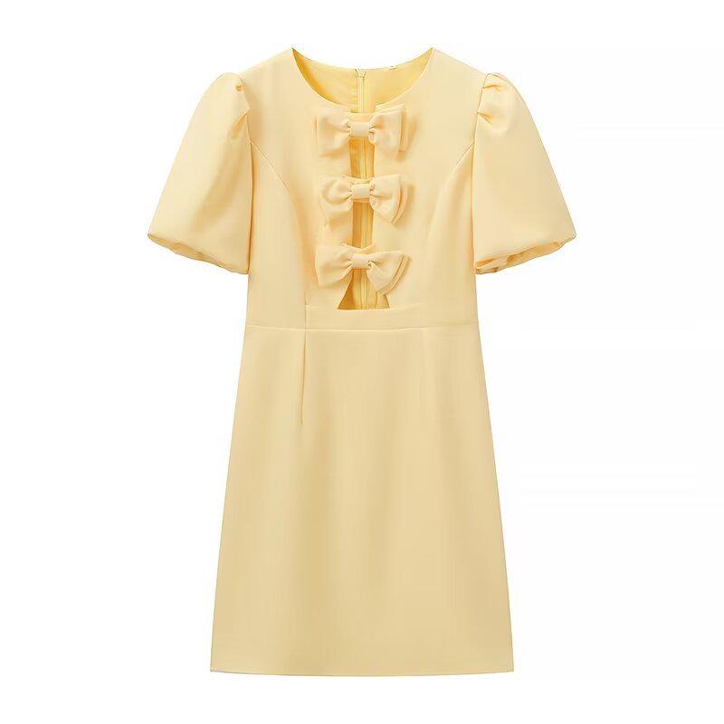 Весеннее женское модное платье с принтом бантов 2024 года Large жёлтый
Весеннее женское модное платье с принтом бантов 2024 года Large жёлтый