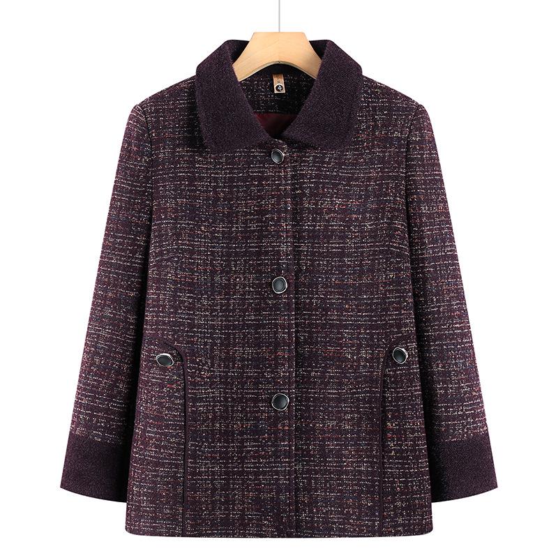 Elegant Lapel Jacket for Middle-aged and Elderly Women - Stylish Spring/Autumn Wear for Grandmas XL (90-109 jin) фиолетовый
Elegant Lapel Jacket for Middle-aged and Elderly Women - Stylish Spring/Autumn Wear for Grandmas XL (90-109 jin) фиолетовый