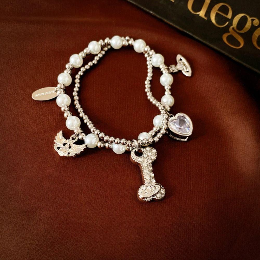 Многослойный жемчужный браслет с жемчугом и цирконием, модный браслет для женщин, браслет-цепочка для девочек чёрный
Многослойный жемчужный браслет с жемчугом и цирконием, модный браслет для женщин, браслет-цепочка для девочек чёрный