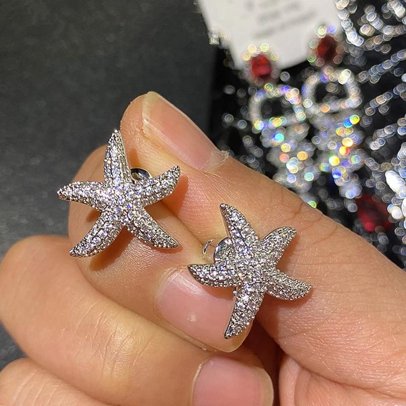 2026 Romantic Starfish Stud Earrings for Women Copper Color Bling Crystal CZ Exquisite Accessories New Trendy Zircon
2026 Romantic Starfish Stud Earrings for Women Copper Color Bling Crystal CZ Exquisite Accessories New Trendy Zircon