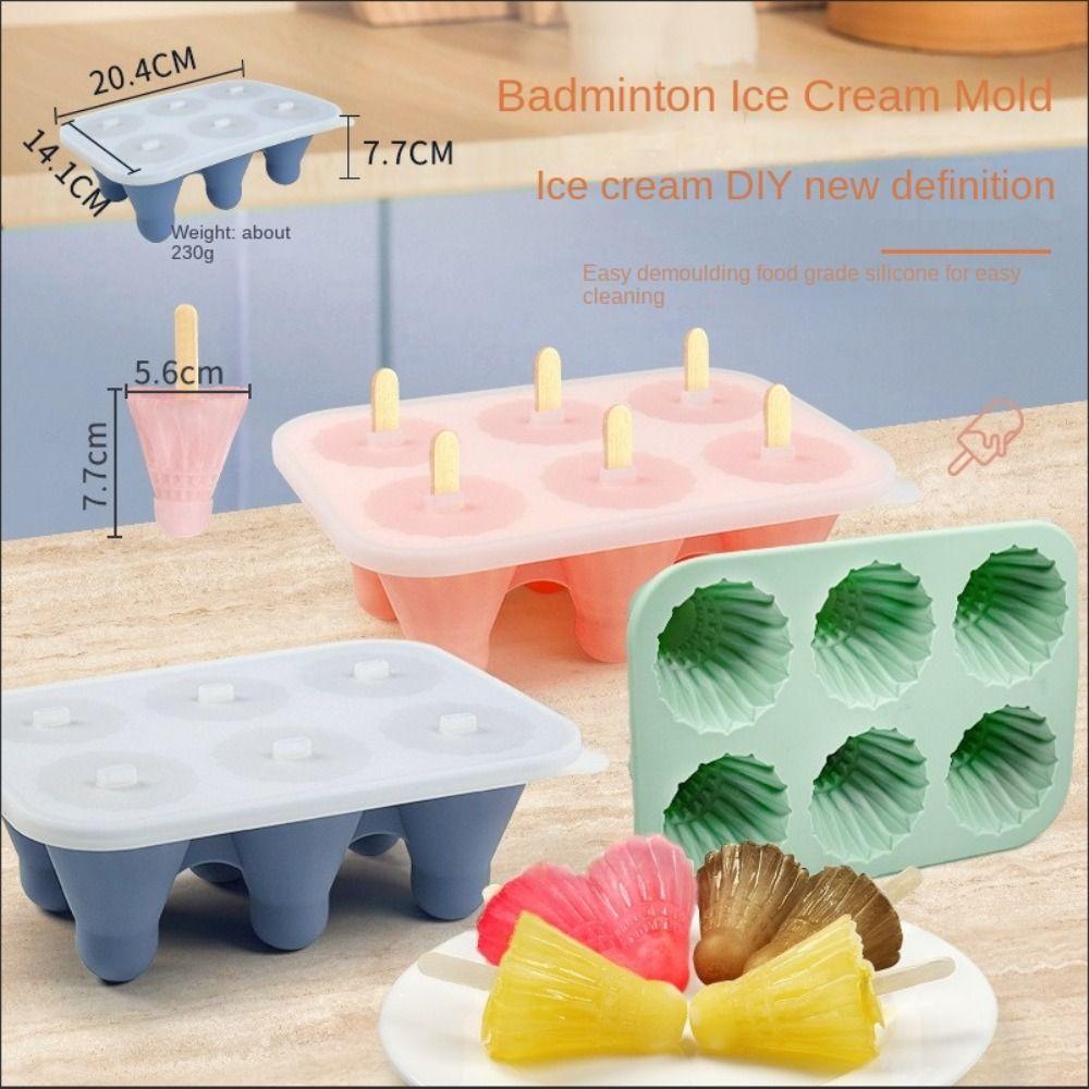 6 Grids Ice Cream Tray Mold Food Grade Popsicle Ice Box Silicone Ice Cream Mold Bar Accessories зелений
6 Grids Ice Cream Tray Mold Food Grade Popsicle Ice Box Silicone Ice Cream Mold Bar Accessories зелений