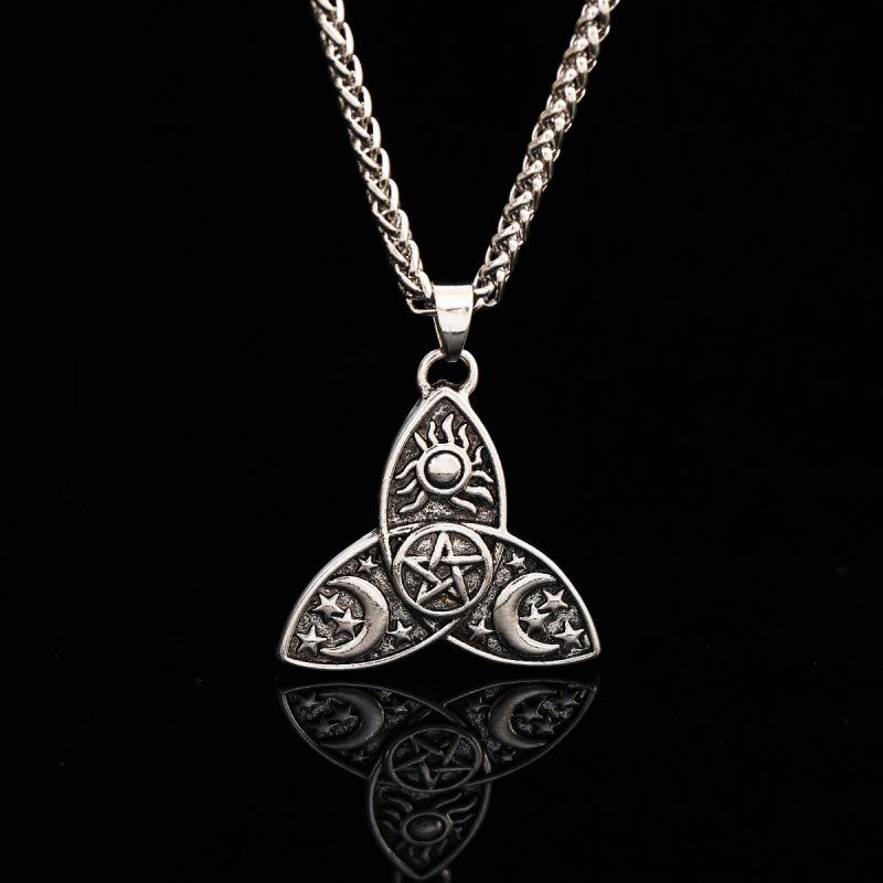 Vintage Nordic Style Triangle Sun Moon Star Pendant Necklace Fashion Party Jewelry 60cm
Vintage Nordic Style Triangle Sun Moon Star Pendant Necklace Fashion Party Jewelry 60cm
