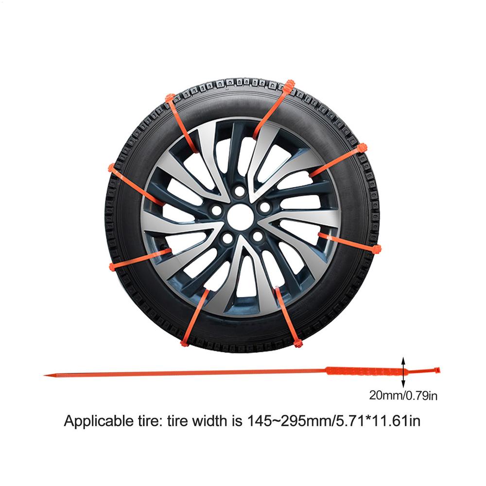 10pcs Car Tire Chains Winter Snow Anti-Skid Tyre Cable Ties Auto Outdoor Snow Tire Tyre Anti Skid Chain Emergency Accessories
10pcs Car Tire Chains Winter Snow Anti-Skid Tyre Cable Ties Auto Outdoor Snow Tire Tyre Anti Skid Chain Emergency Accessories