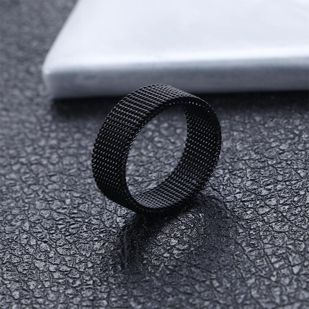 Simple Elastic Black Punk Style Hip-Hop Silver Stainless Steel Wedding Band Finger Ring Mesh Ring
Simple Elastic Black Punk Style Hip-Hop Silver Stainless Steel Wedding Band Finger Ring Mesh Ring