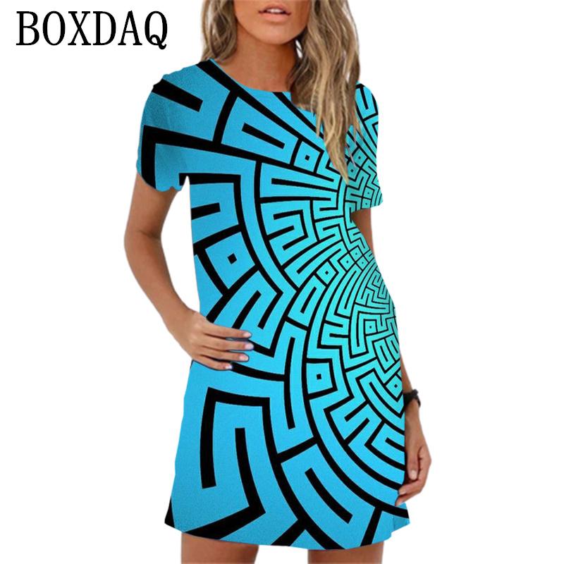 Casual Plus Size Women Dresses Summer Short Sleeve Mini Dress Vintage Geometric Pattern Printing A-Line Dress For Woman Clothing S
Casual Plus Size Women Dresses Summer Short Sleeve Mini Dress Vintage Geometric Pattern Printing A-Line Dress For Woman Clothing S
