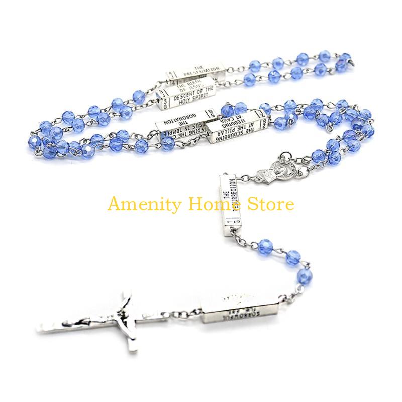 F26C Benedict Retro Rosary Catholic Necklace Mystery Cuboid Prayer Necklace синий
F26C Benedict Retro Rosary Catholic Necklace Mystery Cuboid Prayer Necklace синий