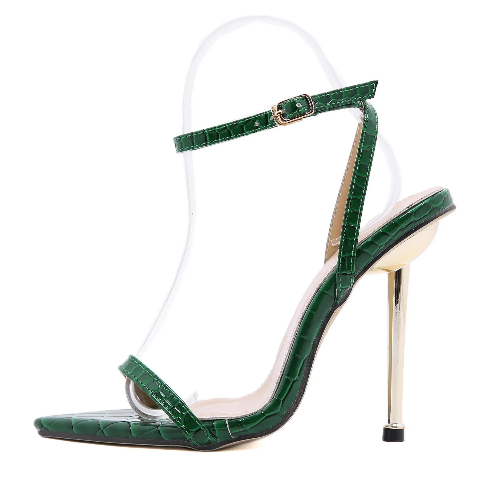 New Fashion Woman Ankle Strap Bandage Green Women s High Heels 11CM Sandals Girls Pointed Toe Female Party Shoes Slippers 35
New Fashion Woman Ankle Strap Bandage Green Women s High Heels 11CM Sandals Girls Pointed Toe Female Party Shoes Slippers 35