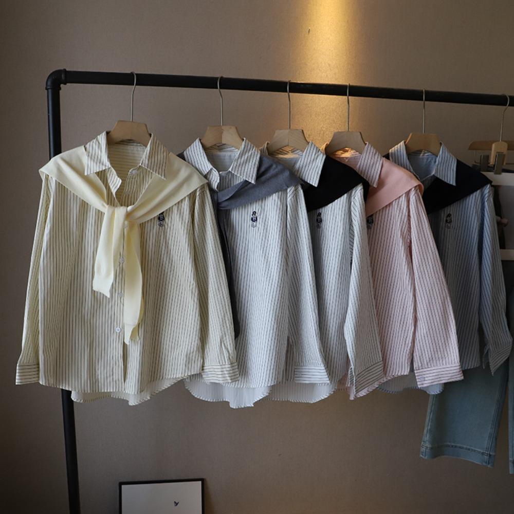 Y2K Two Pieces Shirts Set Embroidery Bear Knitted Shawl Shirts Long Sleeve Blouse Spring Autumn
Y2K Two Pieces Shirts Set Embroidery Bear Knitted Shawl Shirts Long Sleeve Blouse Spring Autumn