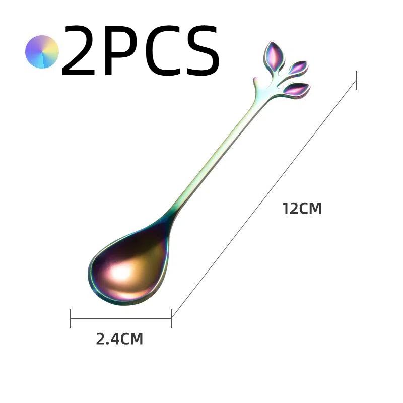 HANYANG Вилка для фруктов из нержавеющей стали с золотыми листьями Креативная вилка из нержавеющей стали Ложка Красочная ложка для перемешивания кофе
HANYANG Вилка для фруктов из нержавеющей стали с золотыми листьями Креативная вилка из нержавеющей стали Ложка Красочная ложка для перемешивания кофе