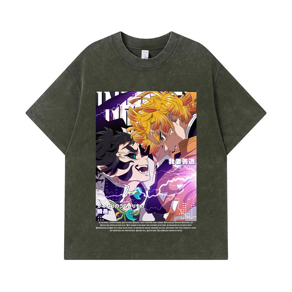 275 GSM Washed T-shirts 100% Cotton Demon Slayer V69 Zenitsu Kaigaku Print Unisex Heavy Cotton T Shirt S
275 GSM Washed T-shirts 100% Cotton Demon Slayer V69 Zenitsu Kaigaku Print Unisex Heavy Cotton T Shirt S