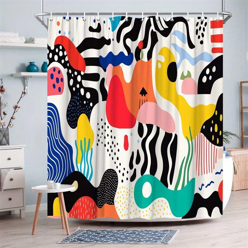 Abstract Colorful Shapes Print Waterproof Shower Curtain For Bathroom, Modern Artistic Design High-End Toilet Partition Curtain W60H190(CM)-1 Pcs
Abstract Colorful Shapes Print Waterproof Shower Curtain For Bathroom, Modern Artistic Design High-End Toilet Partition Curtain W60H190(CM)-1 Pcs