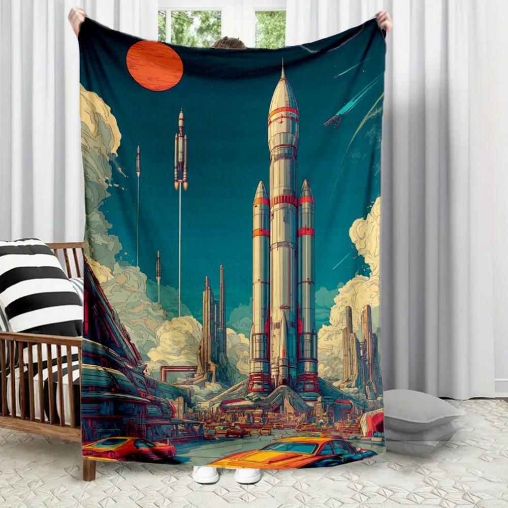 Design of Space Shuttle Rockets Flannel printed blanket suitable for all seasons suitable for living room office sofa and travel 75x100cm (30x40inch)
Design of Space Shuttle Rockets Flannel printed blanket suitable for all seasons suitable for living room office sofa and travel 75x100cm (30x40inch)